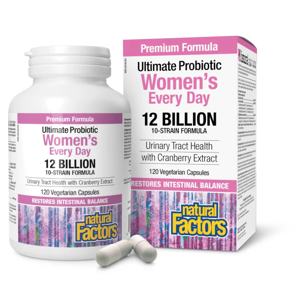 3 x Natural Factors Women's Multi Probiotic Formula, 120 caps Bundle