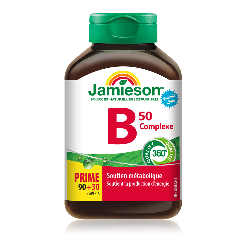 Jamieson Vitamin B Complex 50 mg, 90+30 Caplets