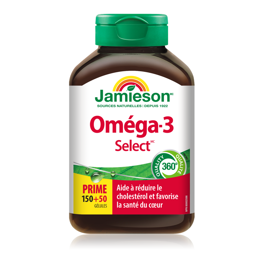 【加量裝】Jamieson 健美生 Omega-3 Select 高濃度濃縮深海魚油, 200粒軟膠囊