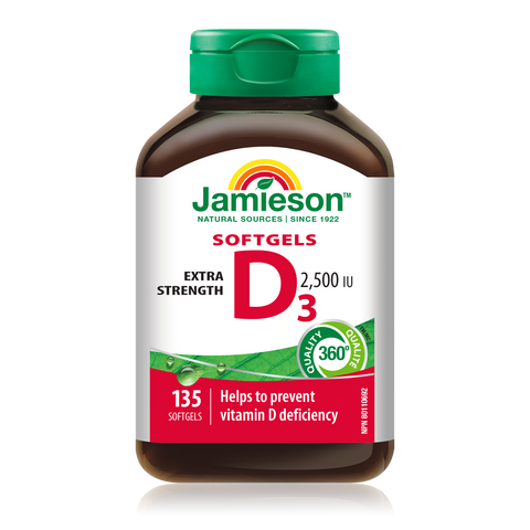 Jamieson Vitamin D3 2,500 IU | 135 Softgels