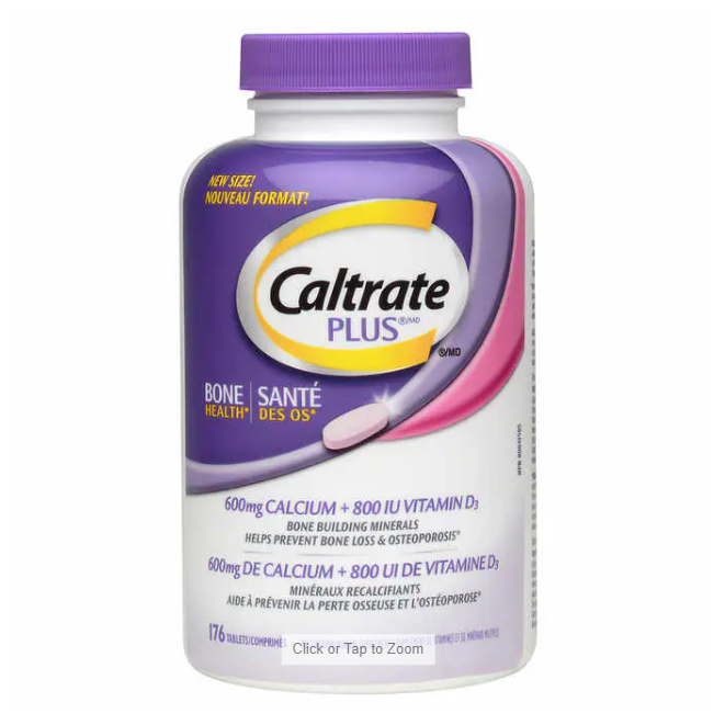 Caltrate Plus 800IU+D+Minerals 176 tablets bottle image Canadian label