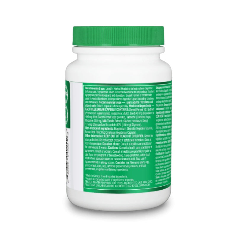 6x Organika Bloat Relief, Powerful herbal blend to decrease bloating and gas 120 Vcaps Bundle