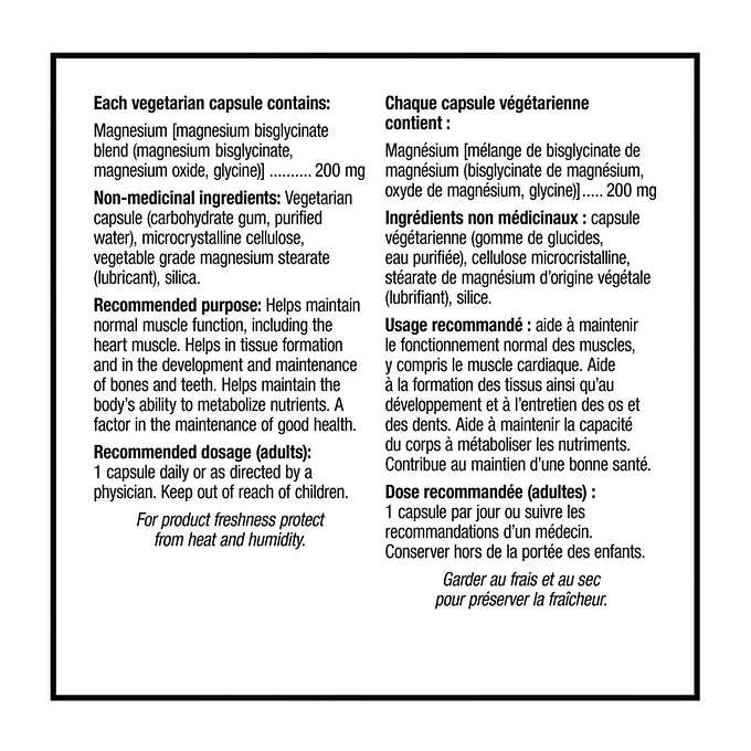 Webber Naturals Magnesium Bisglycinate 200mg, 300 V caps