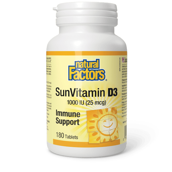 然自自然 Natural Factors SunVitamin D3 Tablets 1000 IU
