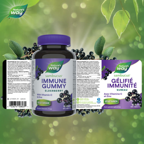 【clearance】Nature's Way Sambucus Immune Support, Original Gummies, 60 gummies Exp: 4/30/2027