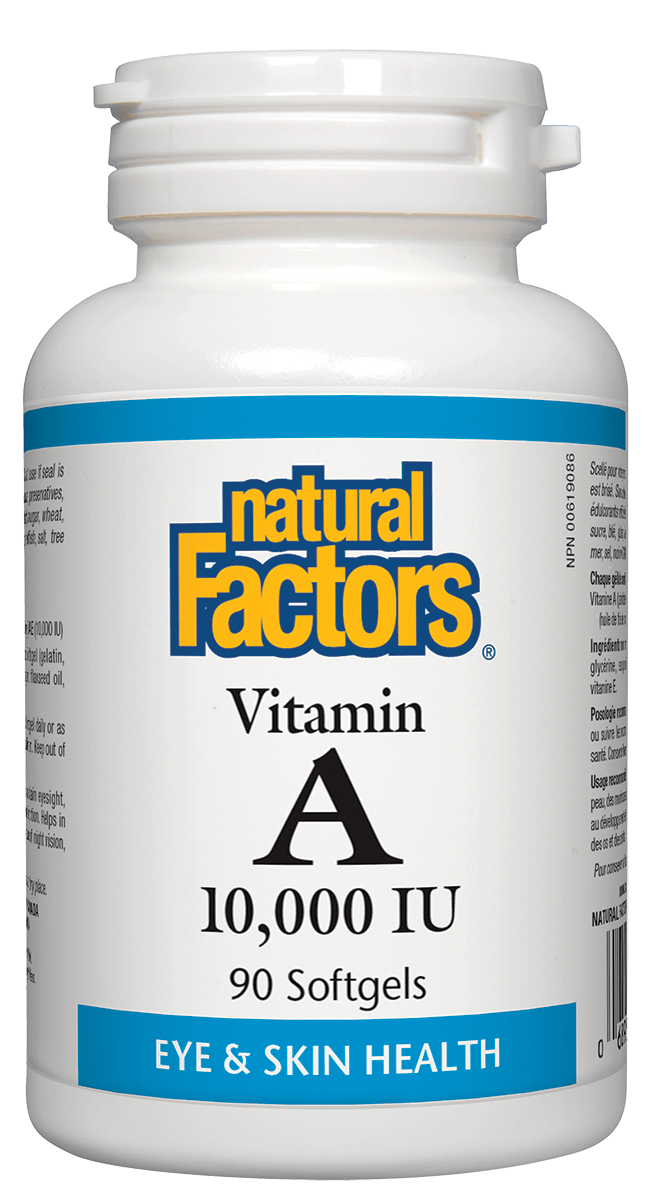 然自自然 Natural Factors Vitamin A 10,000iu, 90 softgels