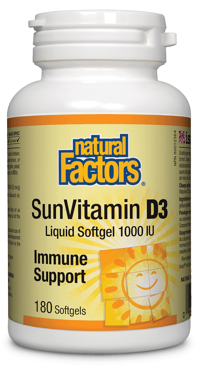 Natural Factors 光合維生素 D3 1000 IU 180粒膠囊