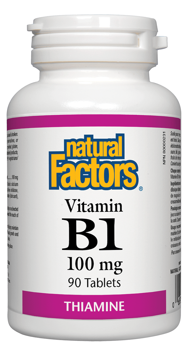 Natural Factors Vitamin B1 100 mg 90 tablets