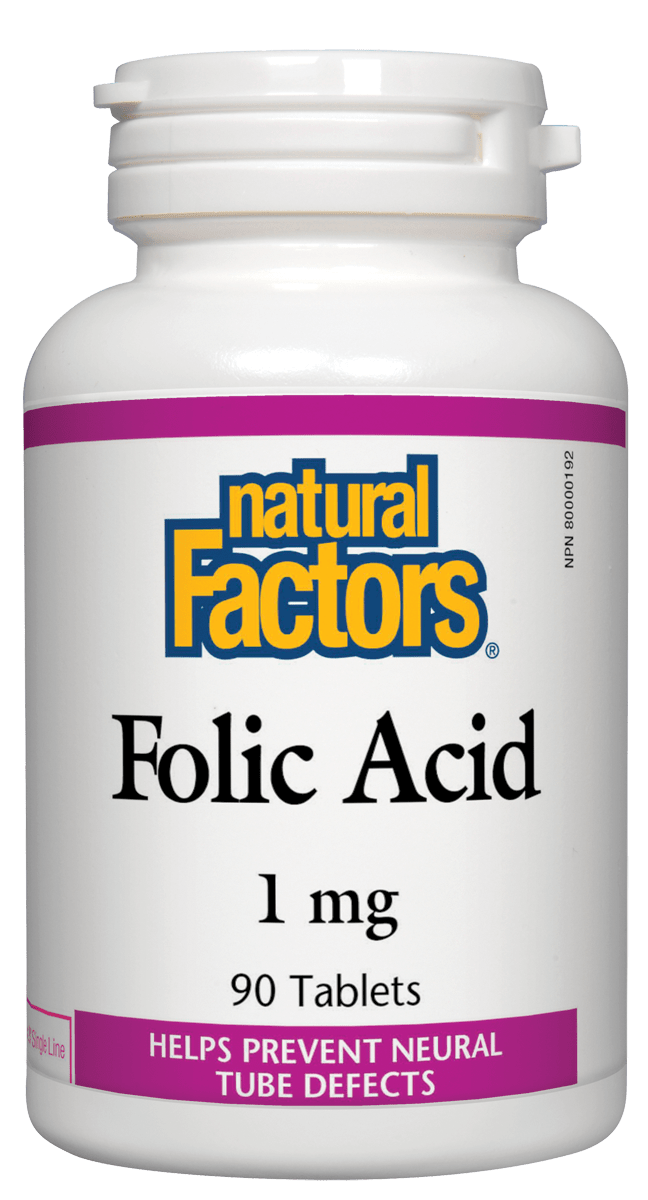 Natural Factors 葉酸錠,1毫克,90 錠