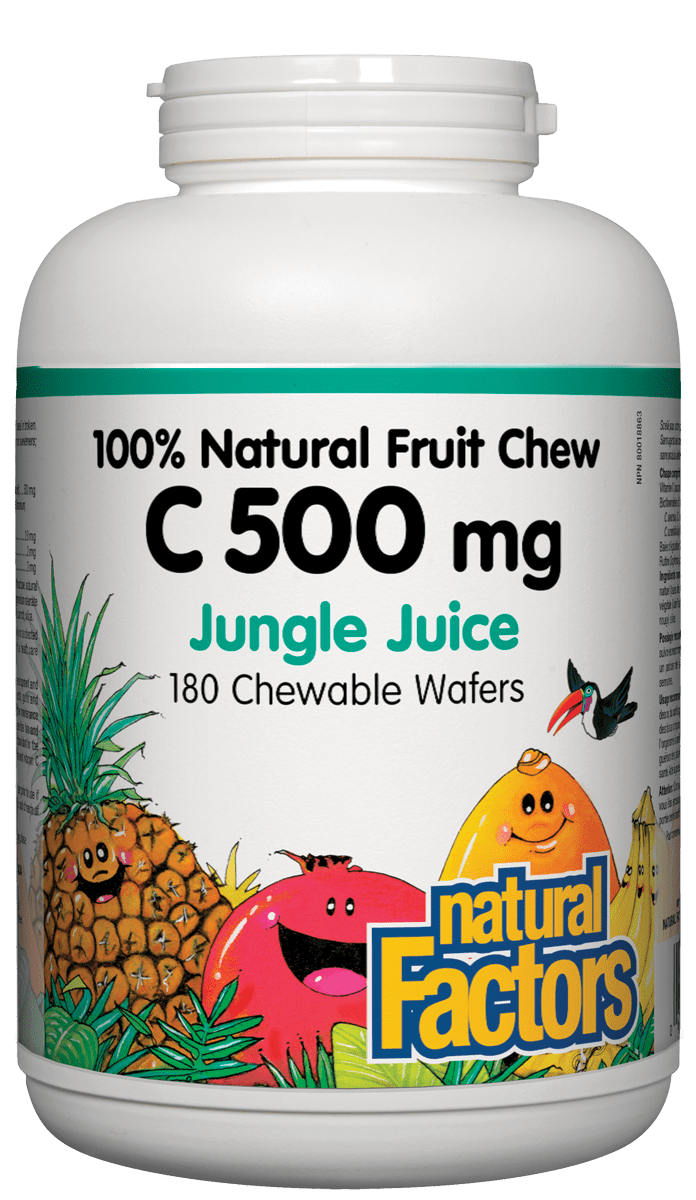 Natural Factors 兒童咀嚼式維他命C,叢林果汁口味,500毫克,180片