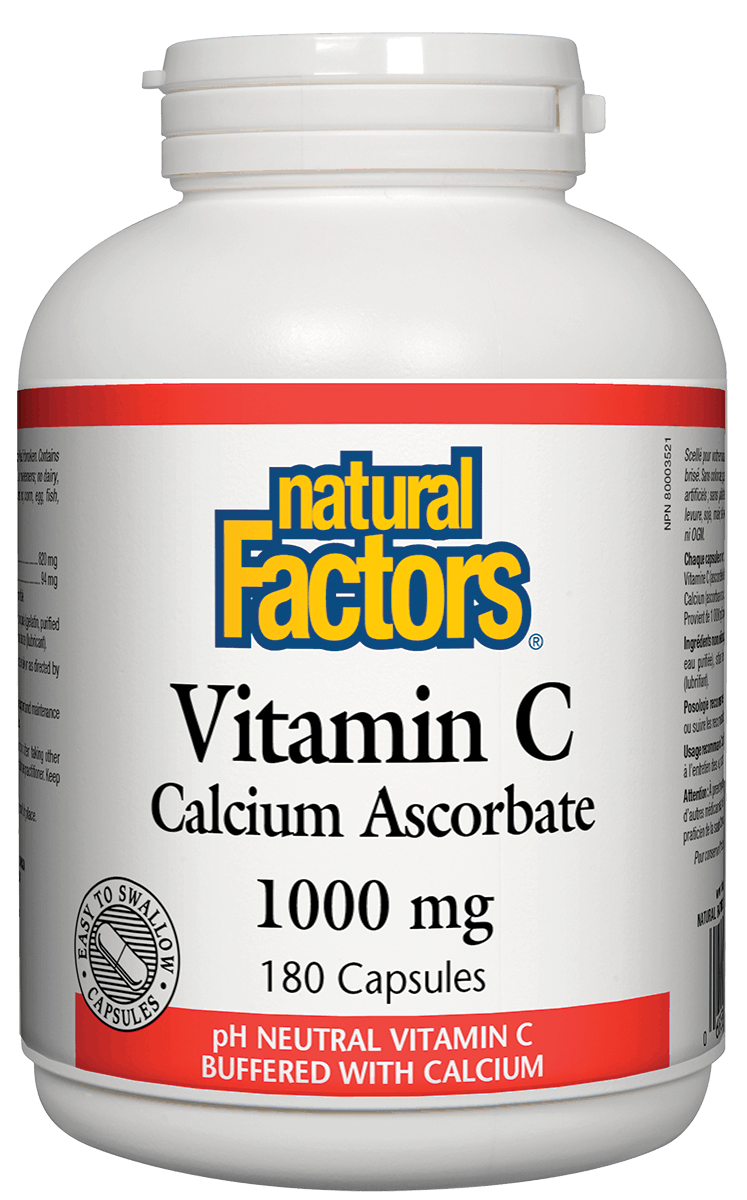 Natural Factors Vitamin C Calcium Ascorbate 1000mg 180 caps