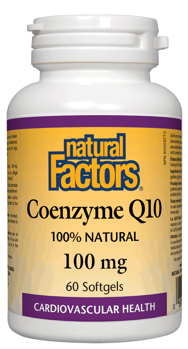Natural Factors 辅酵素Q10, 100毫克, 60软胶囊