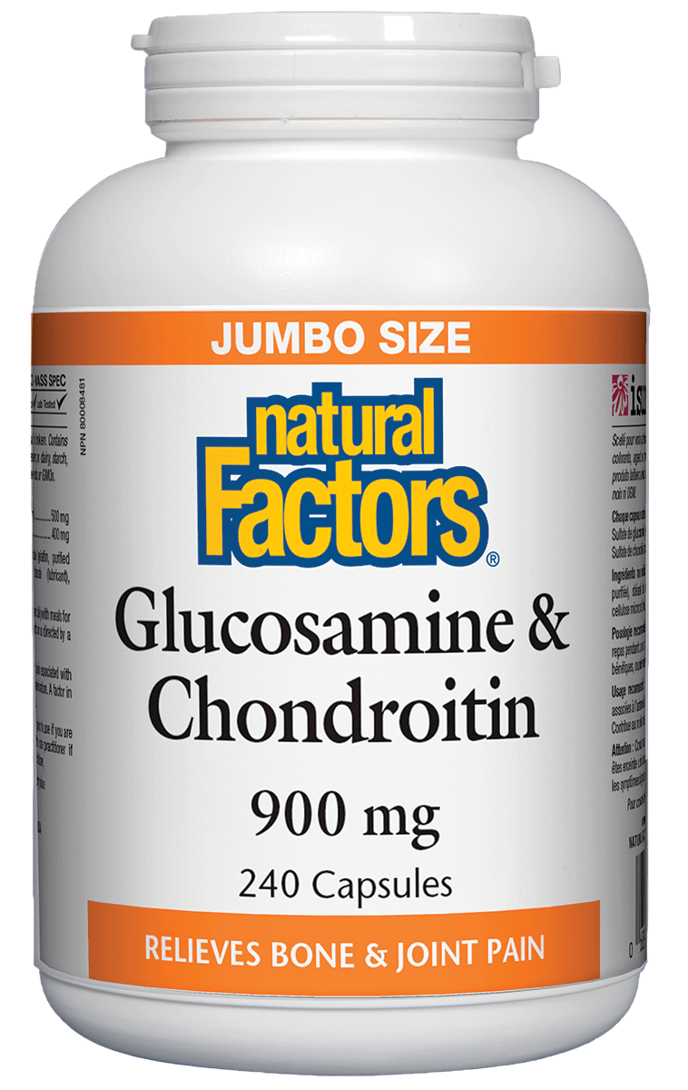 Natural Factors Glucosamine & Chondroitin 900 mg 240 capsules sold by nitvd.com Canada