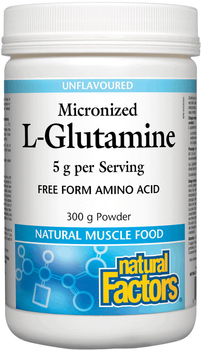 Natural Factors- L-Glutamine 300g Powder, Unflavoured