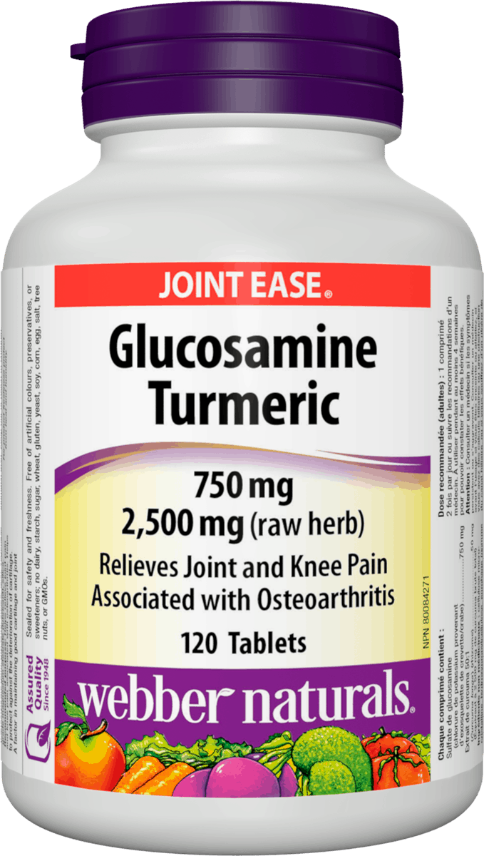 Webber Naturals 氨基葡萄糖姜黄 750毫克,120片