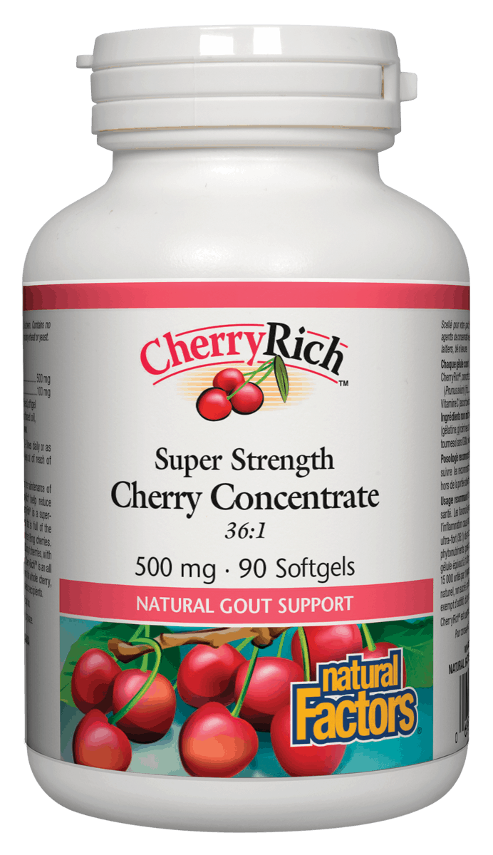 Natural Factors CherryRich™, 500mg, 90 softgels