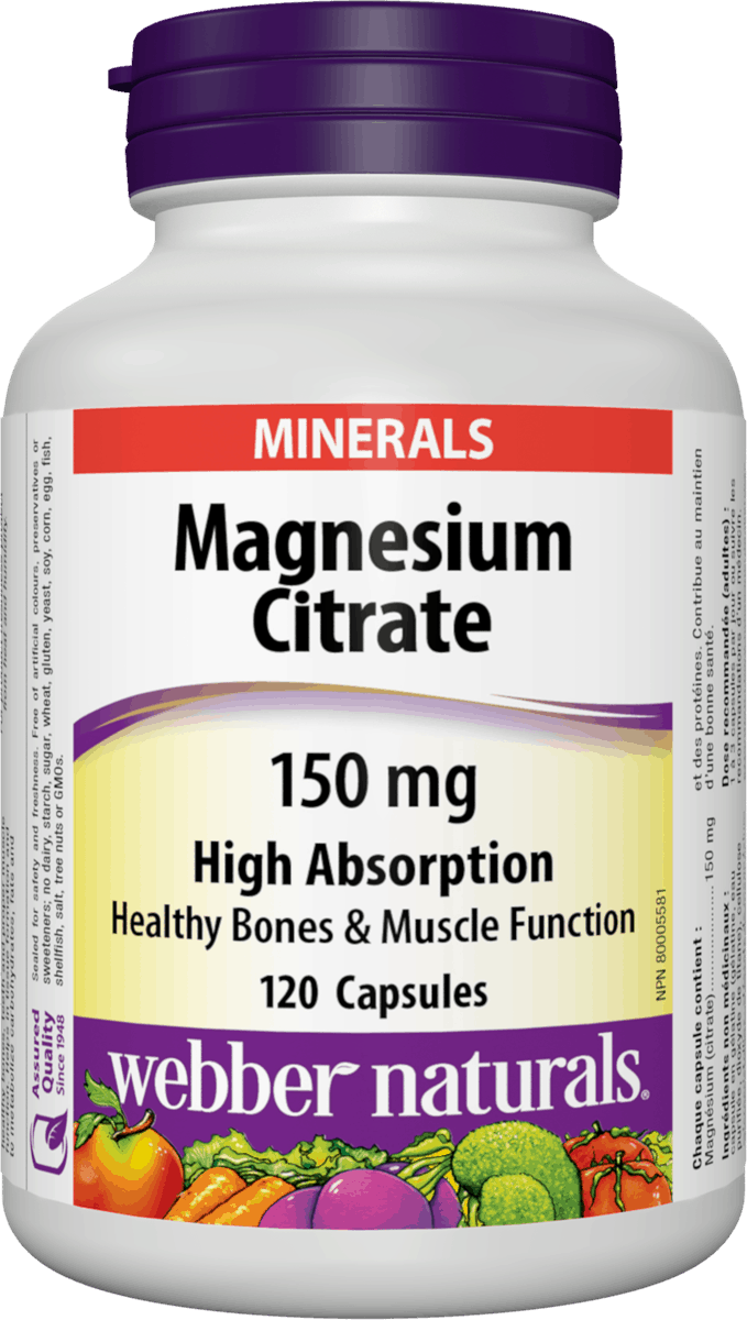 Webber Naturals 柠檬酸镁 高效吸收 150毫克,120粒