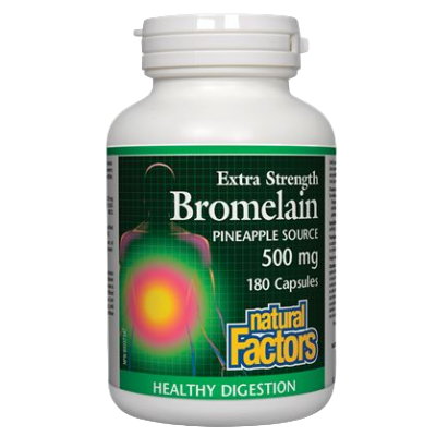 Natural Factors Bromelain, Pineapple Source, 500 mg, 180 caps