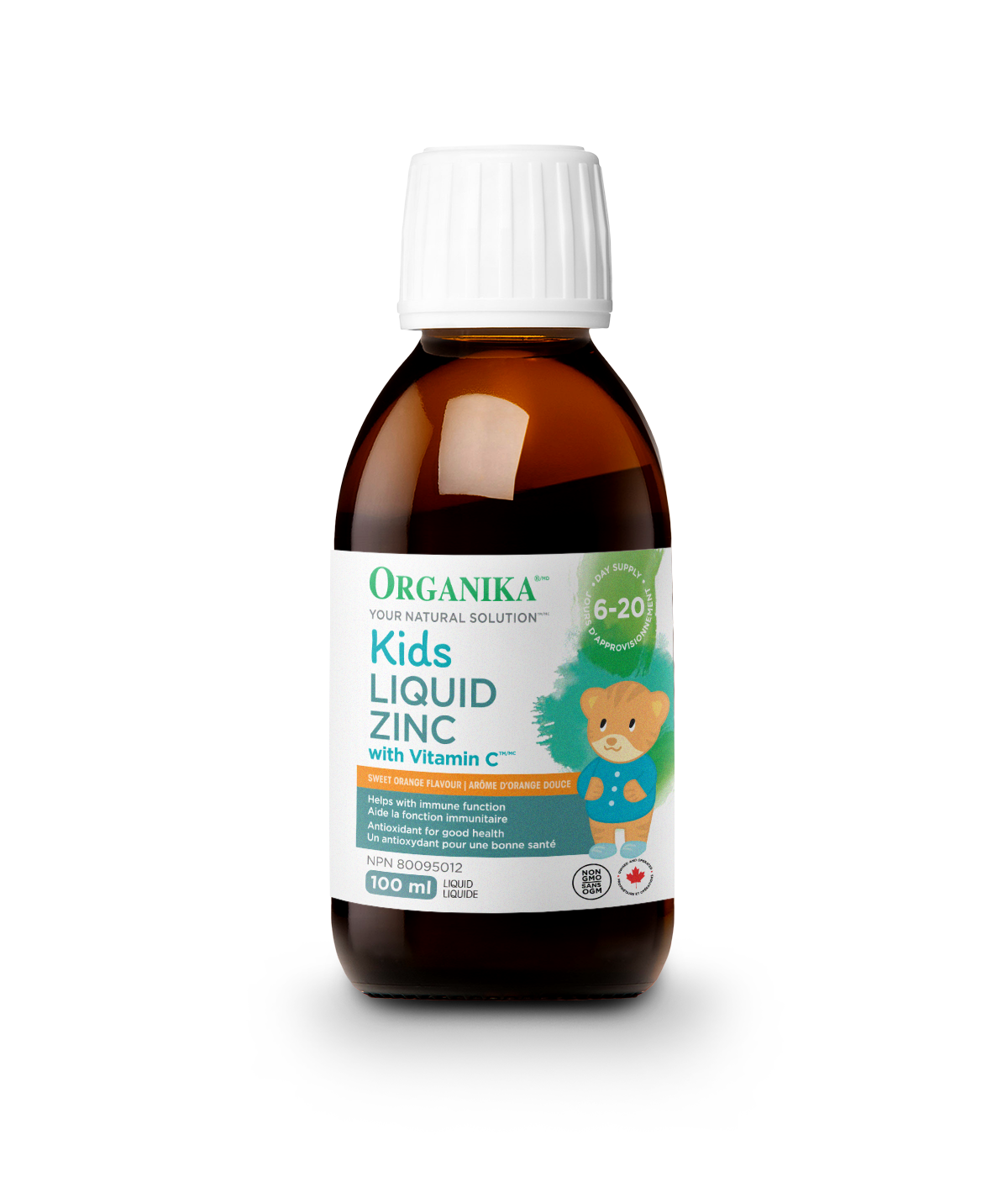 Organika Kids Liquid Zinc with Vitamin C, 100ml
