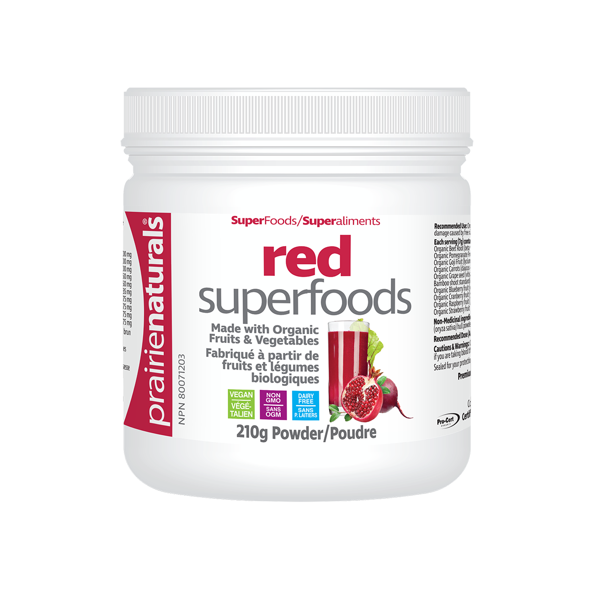 Prairie Naturals Organic Red Superfood 210g