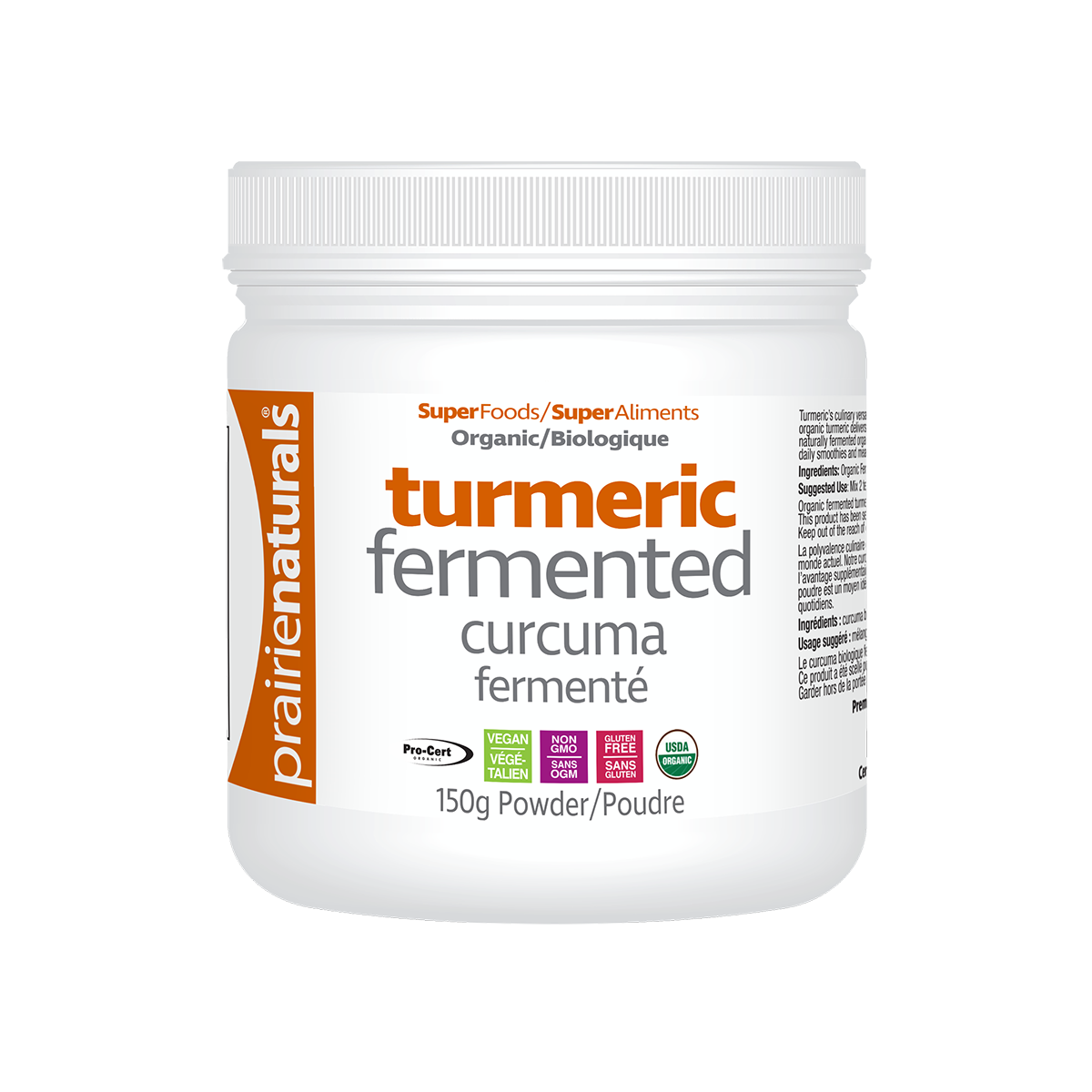 Prairie Naturals Fermented Organic Turmeric Powder 150g