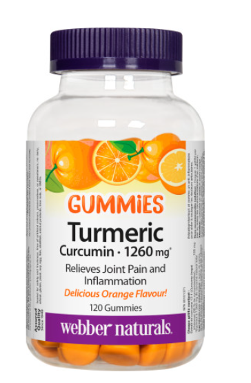 Webber Naturals Turmeric Curcumin 1260 mg Orange, 120 Gummies