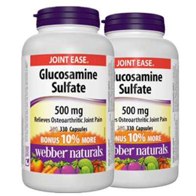 (Promotion Item) 2x Webber Naturals Glucosamine Sulfate 500mg, 330 Caps Bonus
