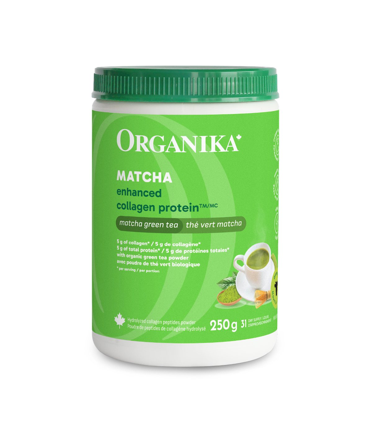 6x Organika Enhanced Collagen Vitality Matcha 250g Bundle