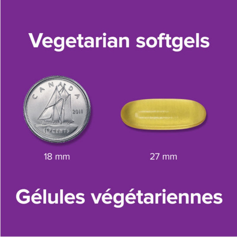 Webber Naturals 700毫克海藻Omega-3植物性，60粒素食软胶囊 维护心血管健康和心脏功能