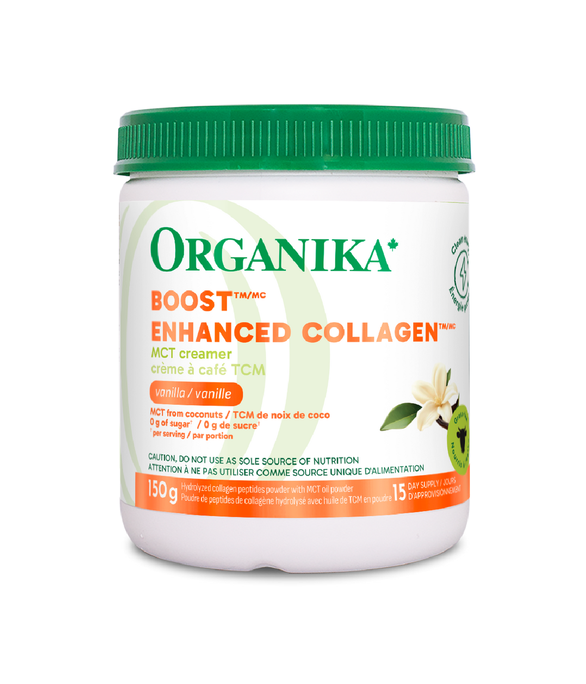 6x Organika Enhanced Collagen Boost Vanilla 150g MCT Creamer Bundle