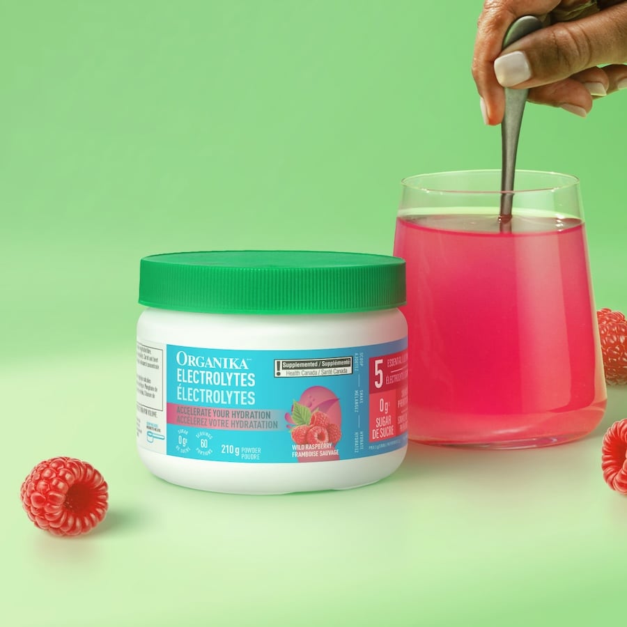 Organika Electrolytes Wild Raspberry 210g (60 servings)