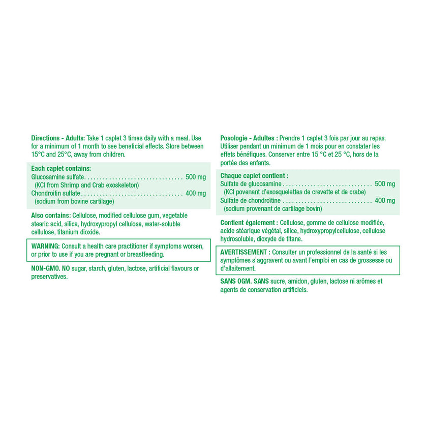 Jamieson Glucosamine Chondroitin 900 mg —  180 caplets