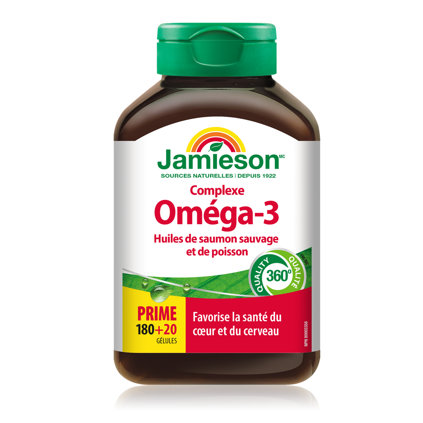 Jamieson Wild Salmon and Fish Oil 1000mg,  bonus 180+20SG