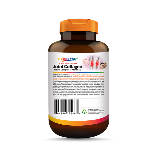 Holistic Way 強效關節膠原蛋白（BioCell 膠原蛋白+VD），60 粒膠囊）