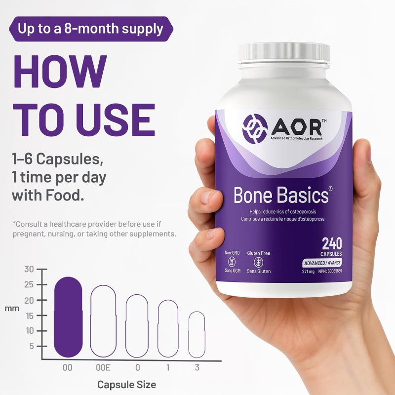 AOR Bone Basics 240 Capsules