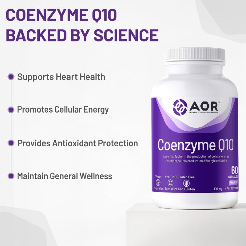 AOR Coenzyme Q10 100 mg 60 Vegan Capsules