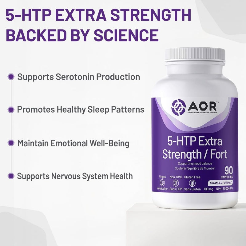 AOR 5-HTP Extra Strength 90 vegetarian capsules