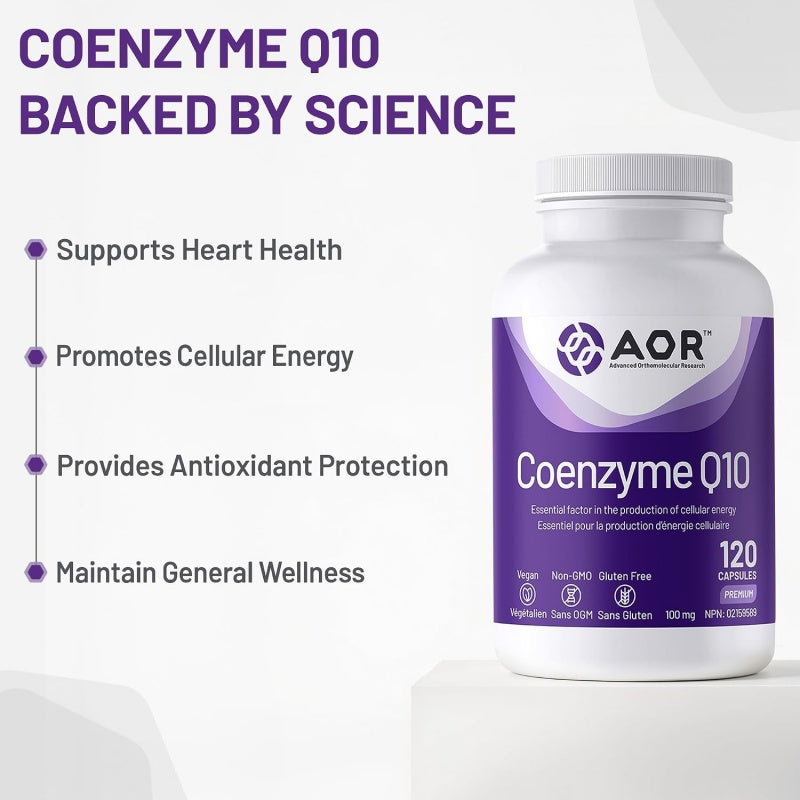 AOR 輔酶 Q10 100 毫克 120 素食膠囊 心血管健康