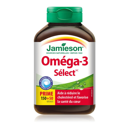 2 x Jamieson Omega-3 Select, 1,000 mg, 200 Softgels Bonus Bundle