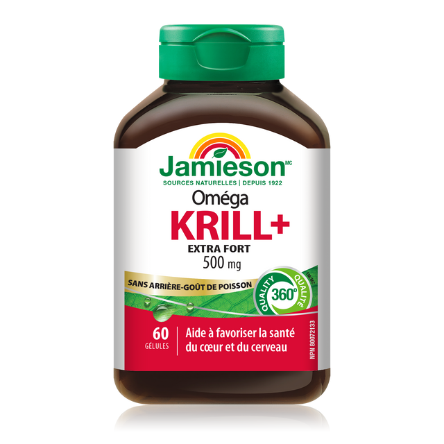 【优惠组合】3 x  Jamieson 欧米茄+磷虾油 500毫克，软胶囊60粒 促进心脏健康