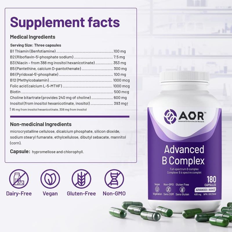 AOR Advanced B Complex 90 Capsules