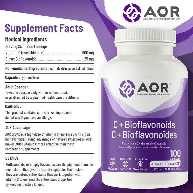 AOR 維他命 C + 生物類黃酮 100 粒膠囊 提高免疫力