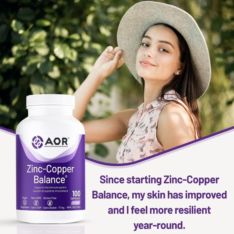 AOR Zinc-Copper Balance 17mg，100caps