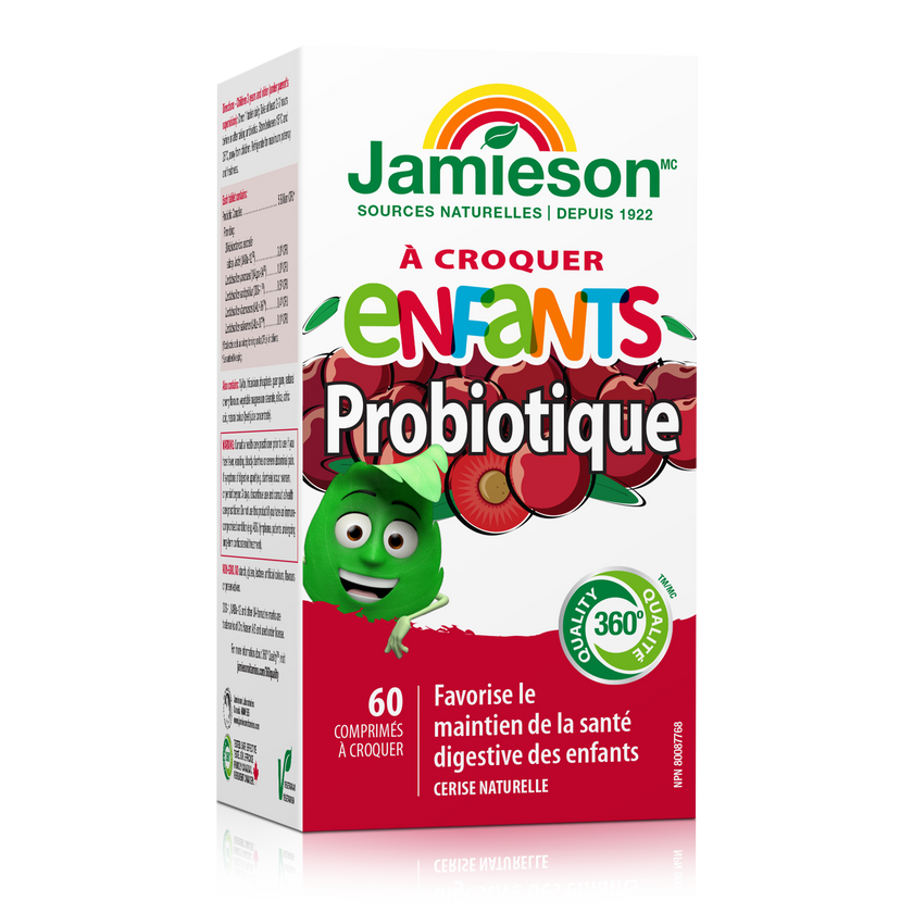Jamieson 儿童咀嚼益生菌-天然樱桃味，60粒 