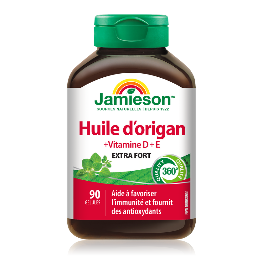Jamieson Oregano Oil with Vitamin D + E Extra Strength 90 softgels