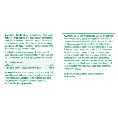 Jamieson Melatonin with Tart Cherry | 30 Chewables