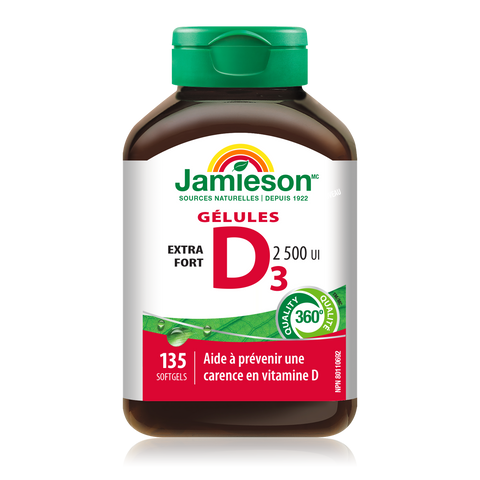 Jamieson 维生素 D3 2,500 IU | 135 软胶囊