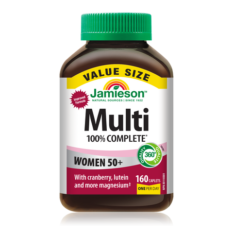 100% Complete Multi For Women 50+, 160 caplets Canadian label