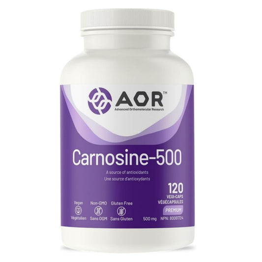AOR 抗衰老肌肽-500， 120粒素食膠囊 支持細胞功能、肌肉活力和認知健康