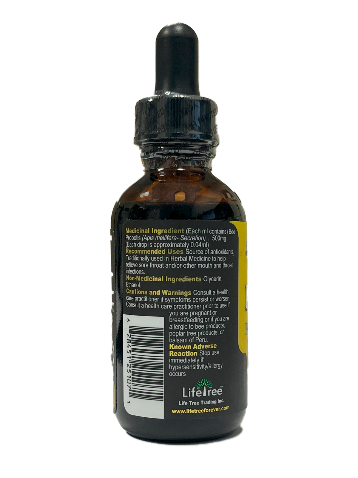 Bee Happy Propolis ingredients
Canadian label